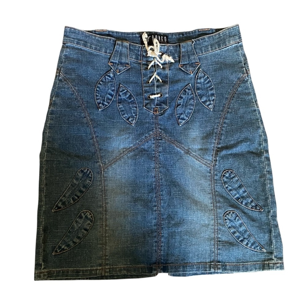 BONGO Blue Denim Midi Skirt
